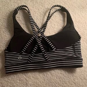 Lululemon Striped Criss Cross Bra